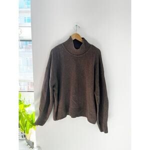 Gap Brown Faux Cashmere Mockneck Sweater Size XXL